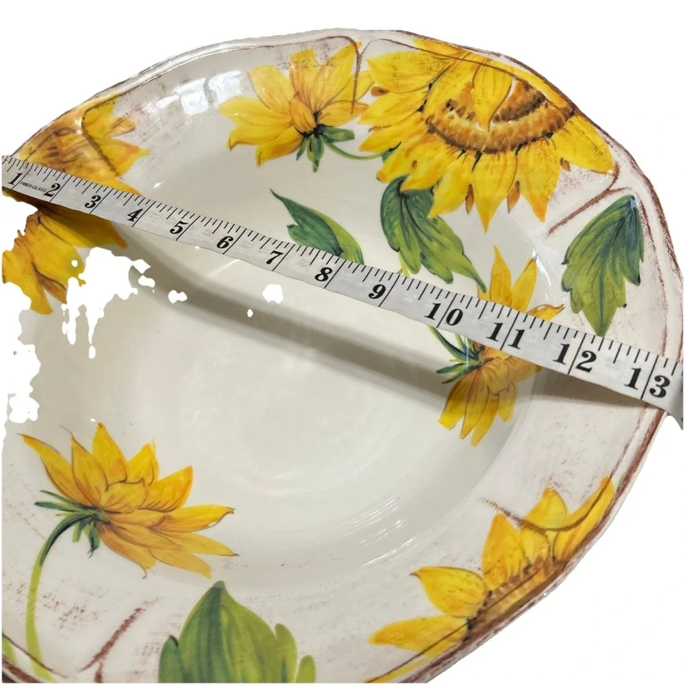 SUR‎ LA TABLE Large Tuscan Sunflower Serving Bowl Discontinued